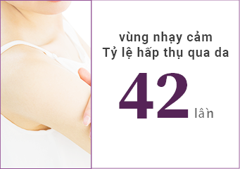 So sánh với các vùng da khác như bắp tay