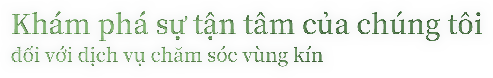 Khám phá sự tận tâm của chúng tôi đối với dịch vụ chăm sóc vùng kín